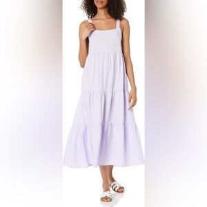 White Maxi Dress w/ Black Bow – Size M | Cottagecore Romance | Sheer Soft Glam